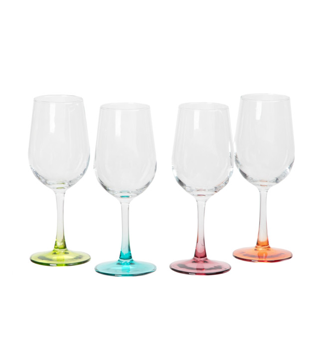 Sada štyroch pohárov LAIA SUMMER na stopke 993903 320 ml (4 ks)