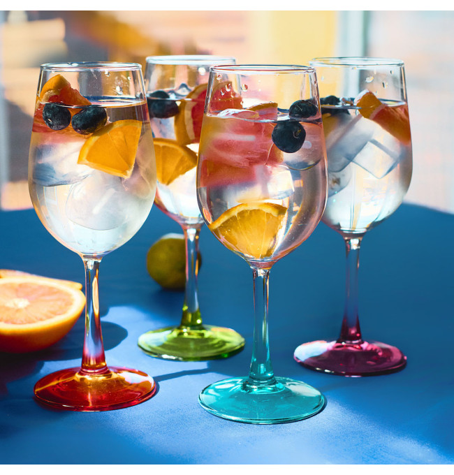 Sada štyroch pohárov LAIA SUMMER na stopke 993903 320 ml (4 ks)