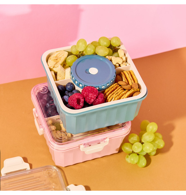 Obedový box POPPIE modrý 896045