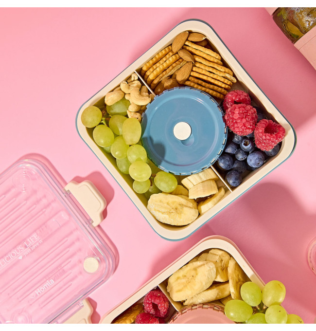 Obedový box POPPIE modrý 896045