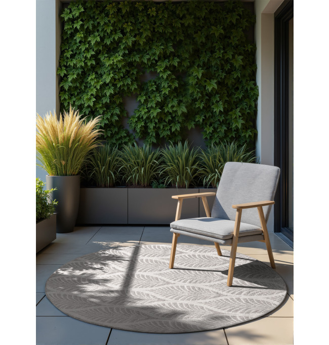 Obojstranný koberec Hanse Home Duet Liora biely / sivý kruh