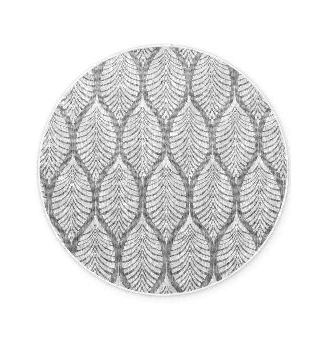 Obojstranný koberec Hanse Home Duet Liora biely / sivý kruh