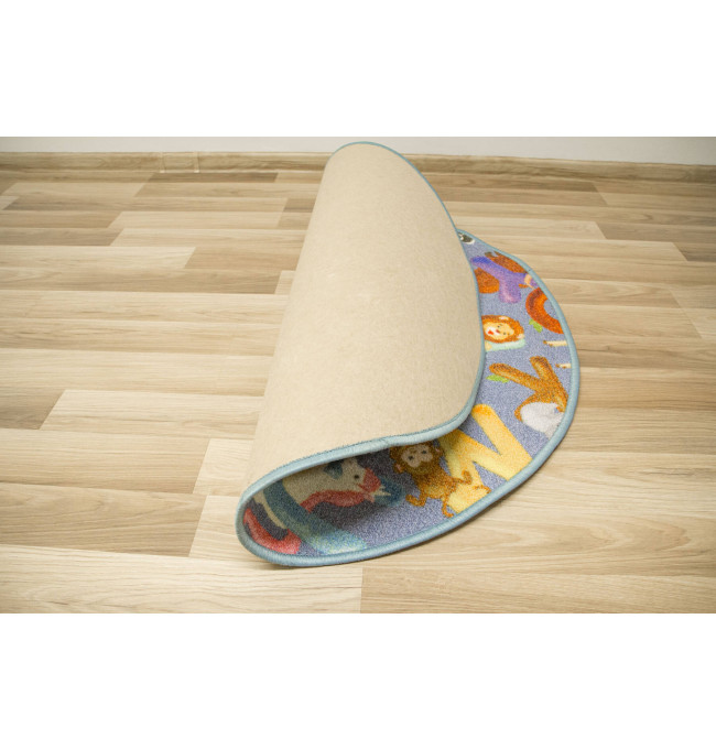 Detský koberec Alfabet 19 sivý kruh