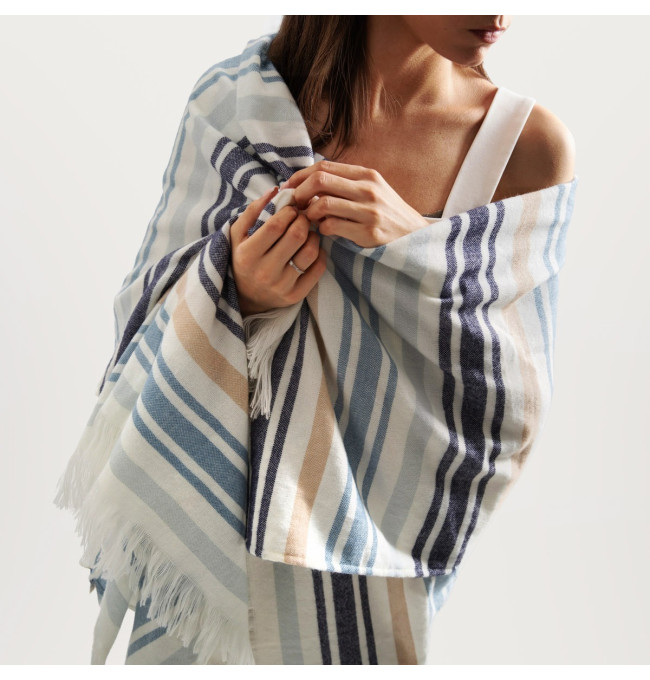 Deka TERRAS biela s pruhmi 241483