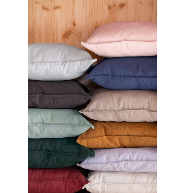 Štvorcový vankúš STONEWASH krémový