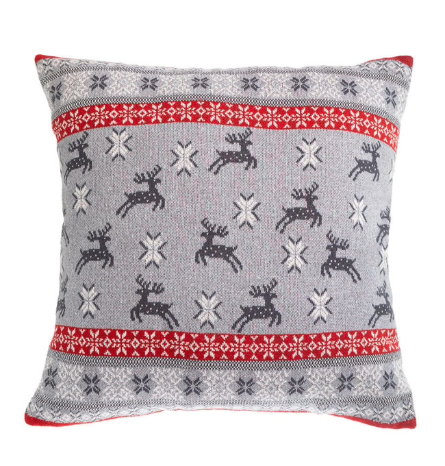 Štvorcový vankúš  SWEET DEER sivý
