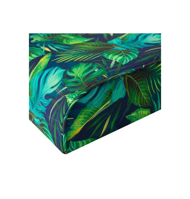 Vankúš na ratanovú stoličku NEL R3 modré lístie