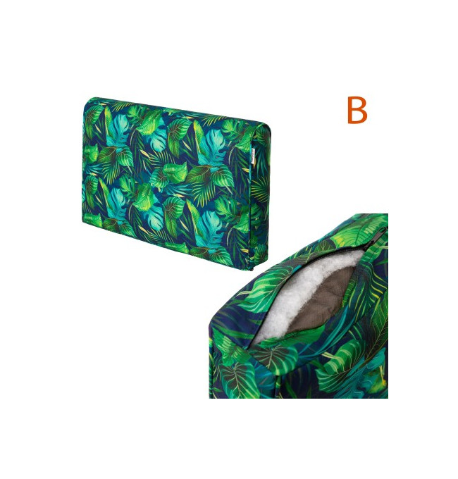 Vankúš na ratanovú stoličku NEL R3 modré lístie