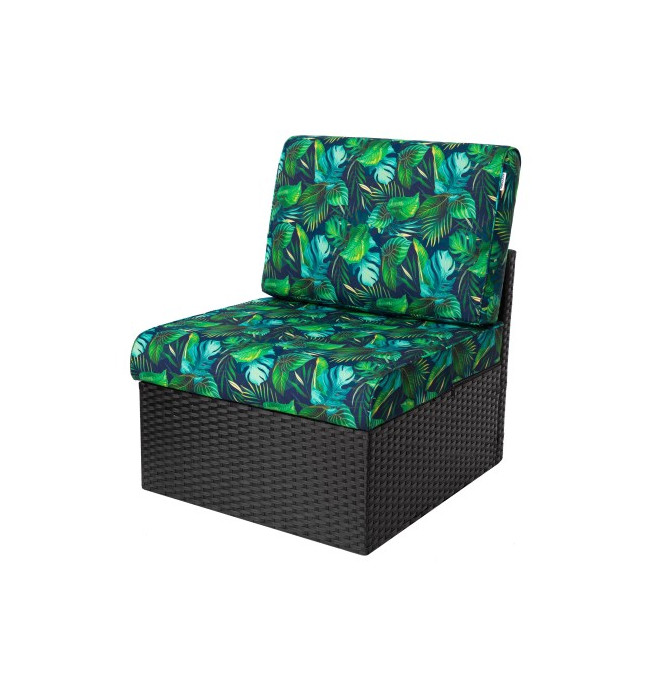 Vankúš na ratanovú stoličku NEL R3 modré lístie