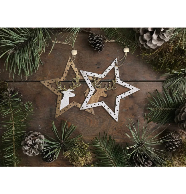 Vianočná dekorácia KL-21X12 hnedá (2 ks)