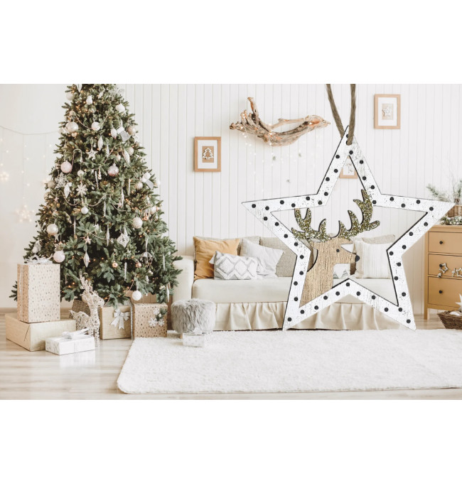 Vianočná dekorácia KL-21X12 biela (2 ks)