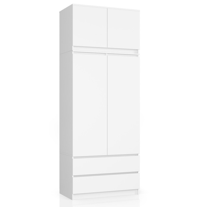 Skriňa s nadstavcom S 90 cm 2D 2SZ CLP biela