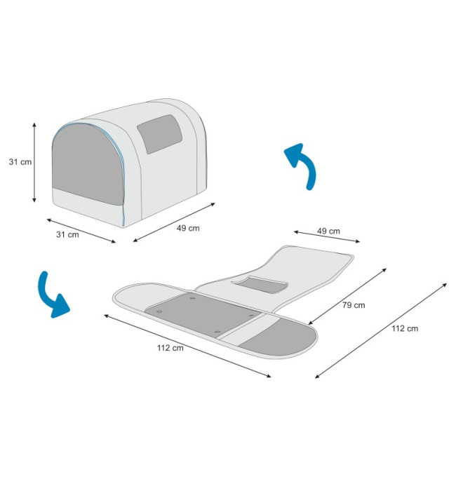 Prepravná taška TUBE R2 labky, grafitová