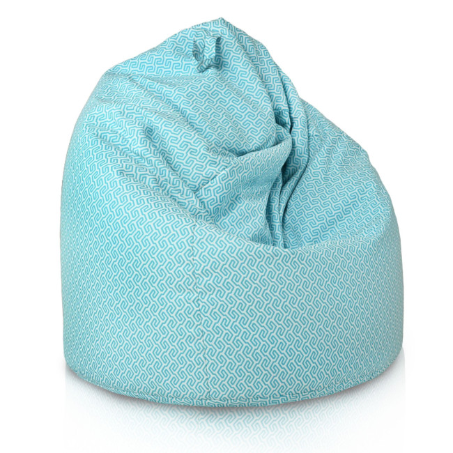 Sedací vak SAKO Meander biely / modrý Sedací vak SAKO Meander biely / modrý