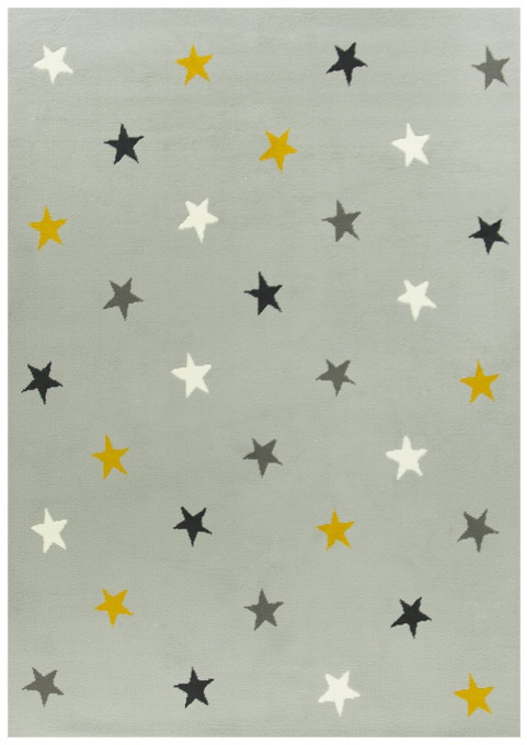 Detský koberec Kids 533752/89945 Hviezdy sivý