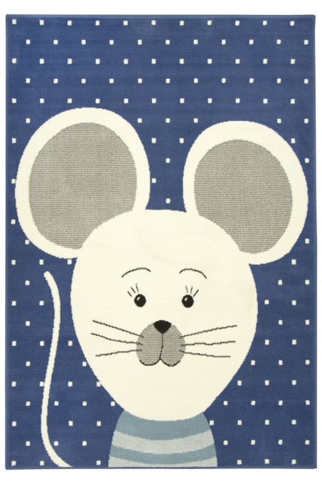 Detský koberec LUNA KIDS 534221/94955 - Myška, modrý