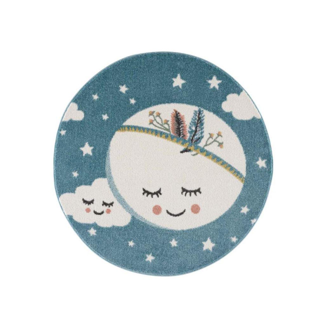 Detský koberec Mesiac Anime 9383 modrý