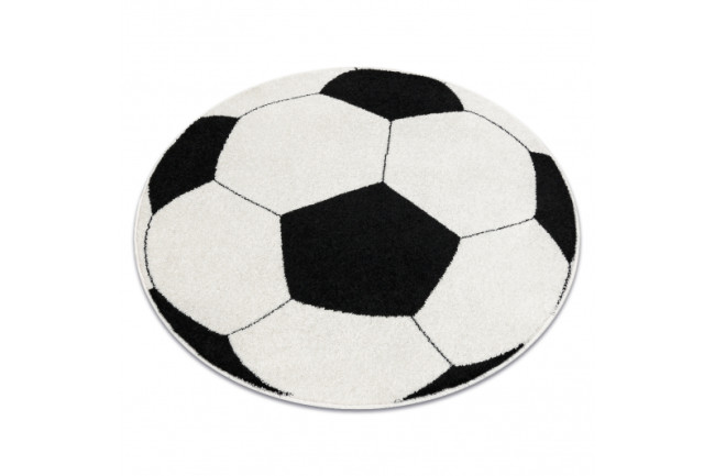Detský koberec SILVER lopta čierny / biely
