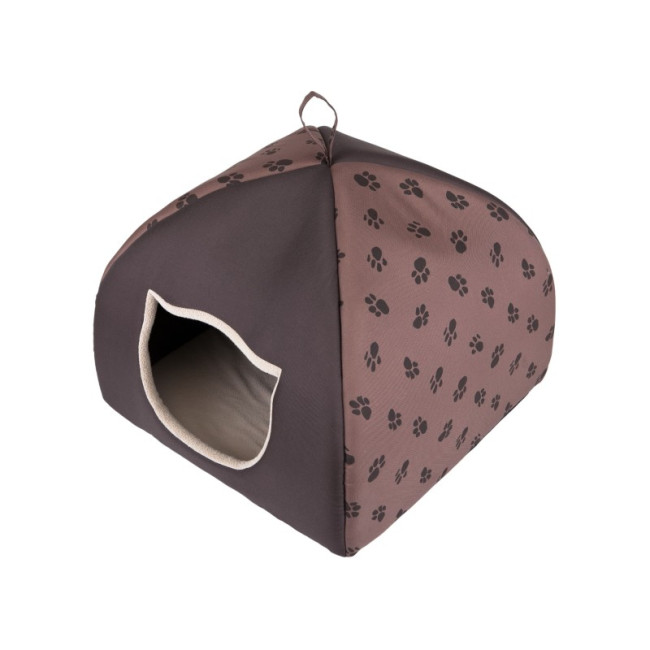 Domček pre mačku IGLOO R2 labky, svetlo hnedý Domček pre mačku IGLOO R2 labky, svetlo hnedý