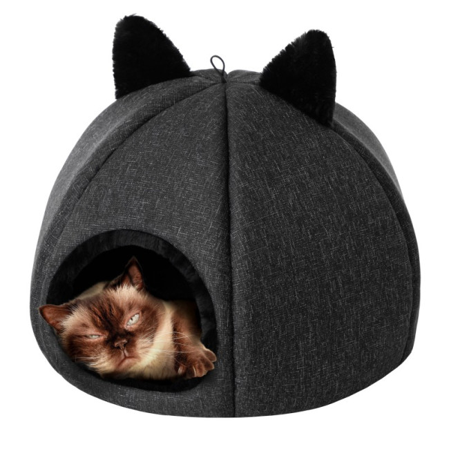 Búdka pre mačku KITTY HEAD R2 čierna Búdka pre mačku KITTY HEAD R2 čierna