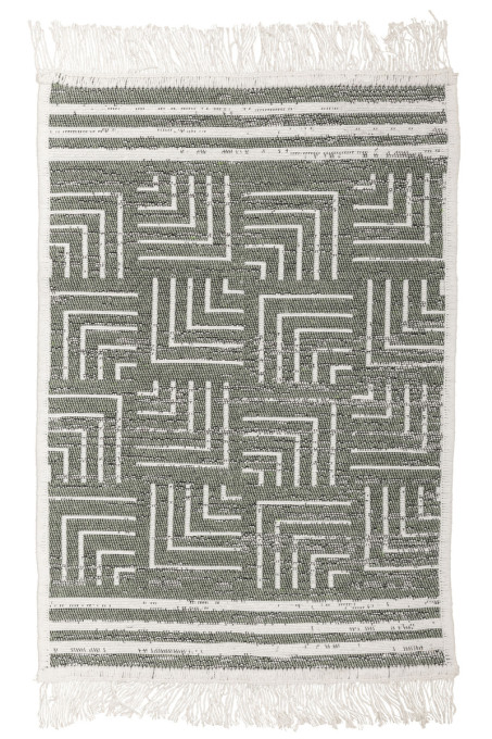 Obojstranný koberec Orient so strapcami, zelený / krémový