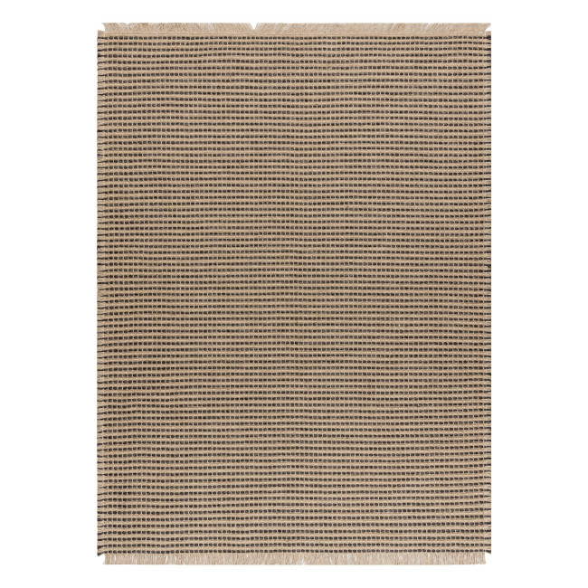 Koberec JUTE 3652 so strapcami čierny / béžový