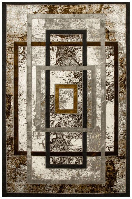 Koberec Modena 4565 sivá / hnedá, obdĺžniky