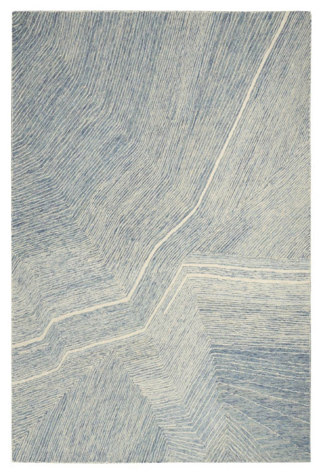 Koberec DKNY PURE ANGLES ivory / modrý