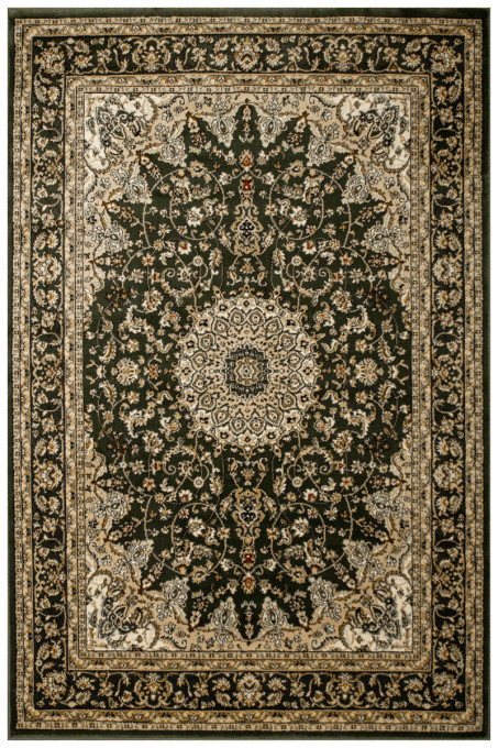 Koberec Super Rose 3558A ornament rozeta tmavozelený