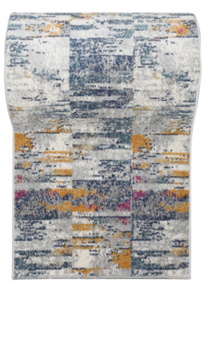 Behúň LAZUR G053A biely / tmavomodrý