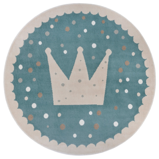 Detský koberec Hanse Home Adventures modrý / krémový kruh