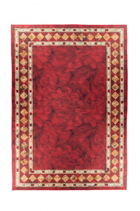 Koberec CRYSTAL PRINT červený / čierny