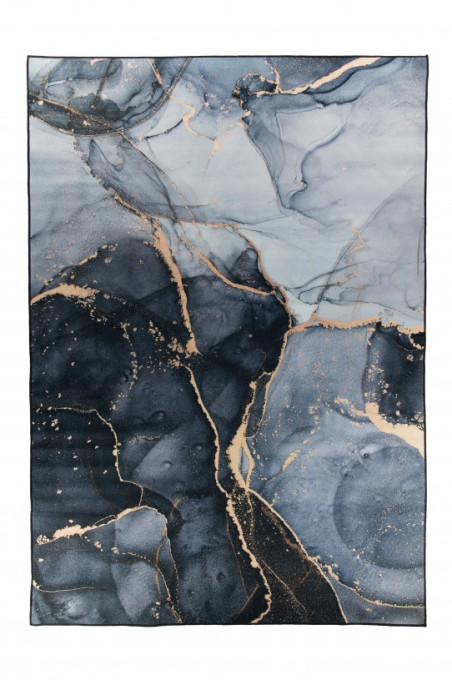 Koberec CRYSTAL PRINT sivý / čierny