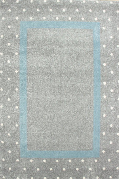 Detský koberec Kiddy 1150 sivý/tyrkysový
