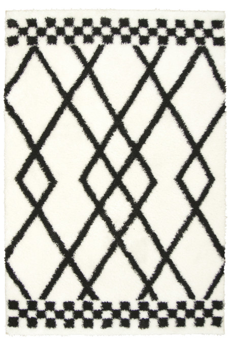 Koberec Boho 656 Romby krémový / čierný