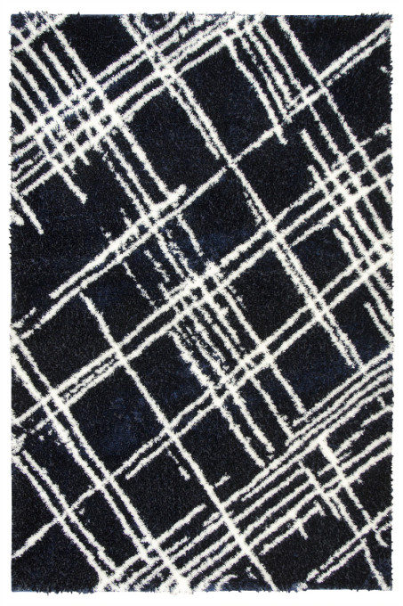 Koberec Boho 668 Romby Kreski tmavomodrý / krémový