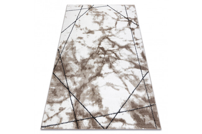 Koberec COZY Lina, geometrický, marmur - hnedý
