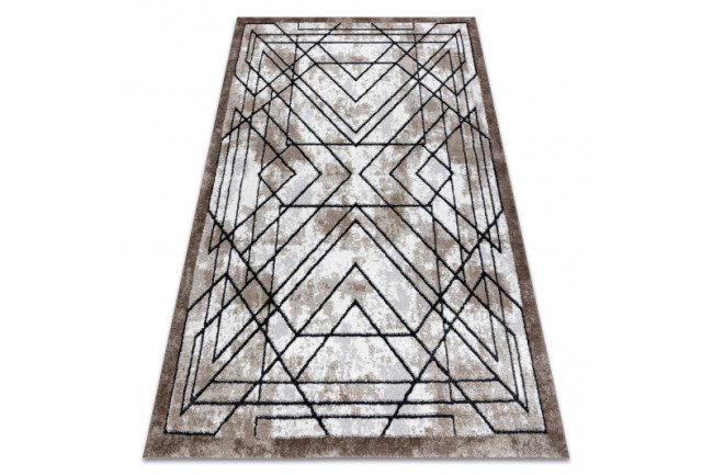 Koberec COZY Tico, geometrický - hnedý