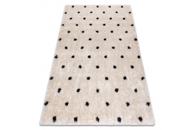 Koberec FLUFFY 2370 shaggy bodky - krém / antracit