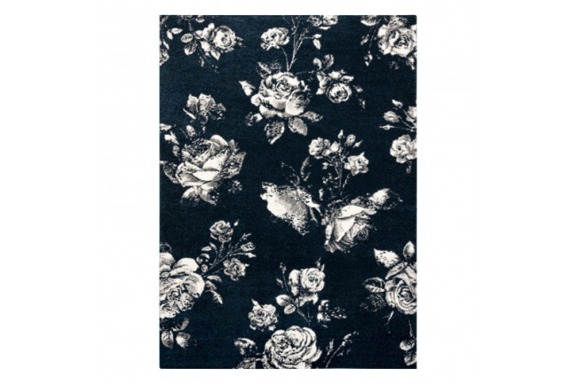 Koberec GNAB 60642734 kvety ruže granát / biely