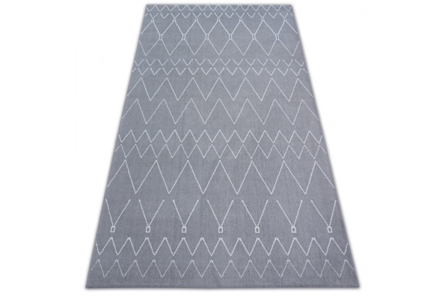 Koberec SENSE Micro 81249 ETNO Cik Cak strieborný/biely