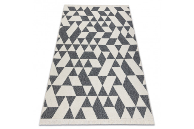 Koberec TWIN 22992 Geometrický antracit / krém