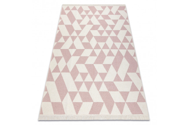 Koberec TWIN 22992 Geometrický ružový / krémový