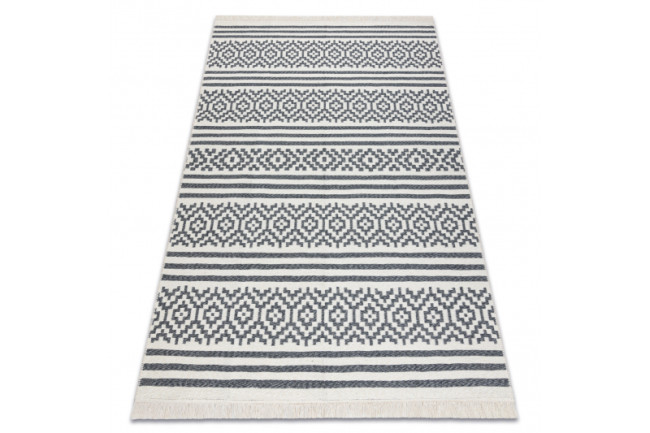 Koberec TWIN 22996 Geometrický antracit / krém