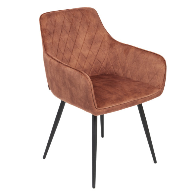 Jedálenská stolička SATORI zamatová tehlová 897639