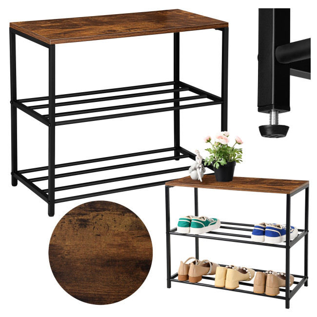 Botník STELLA 3 úrovne, čierny