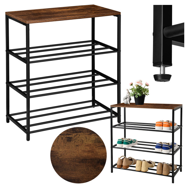 Botník STELLA 4 úrovne, čierny