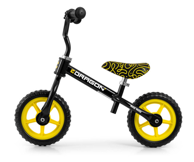 Odrážadlo DRAGON čierne / žlté