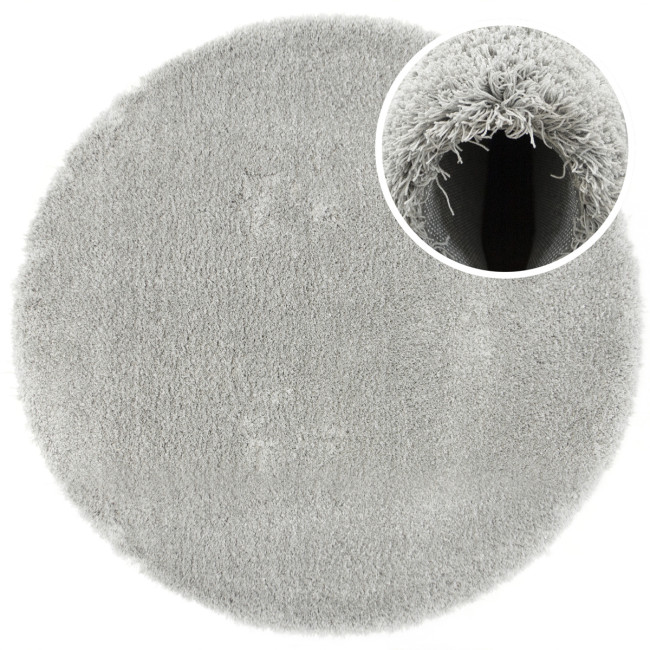 Protišmykový koberec Pleasure 74 Shaggy sivý