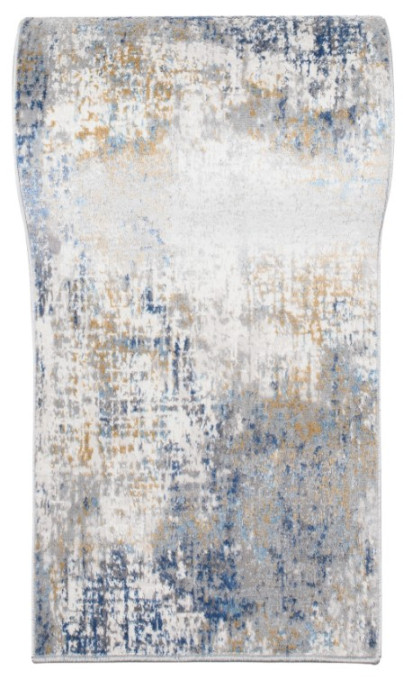 Behúň G512B PORTLAND biely / tmavomodrý